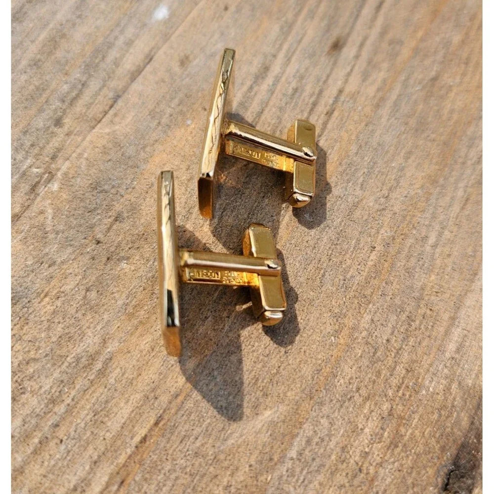 Vintage Anson Polished Gold Cufflinks